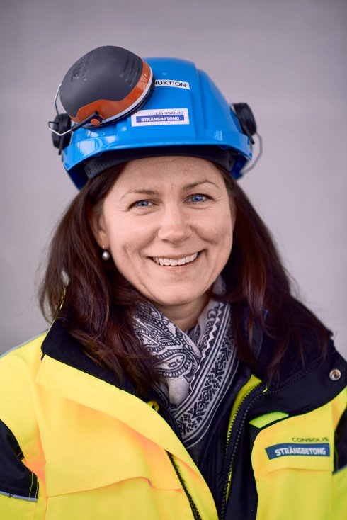 Therese Andersson är en av konstruktörerna och projekteringsledarna på Strängbetong.